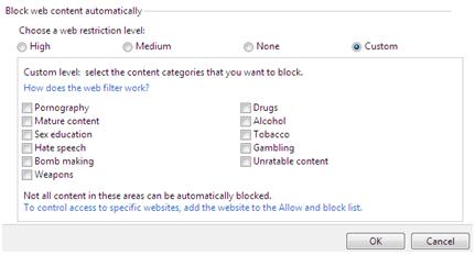 Block web content automatically
